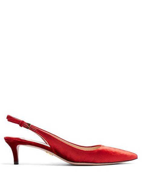 prada heels red bottoms|prada kitten heel pumps.